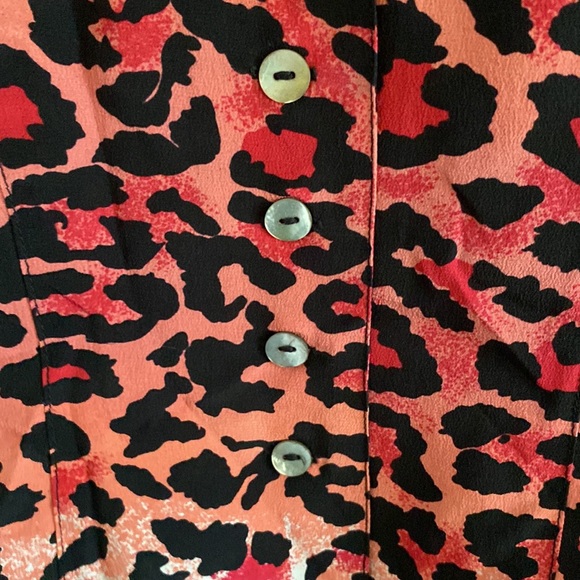 Pink Leopard Silk Shirt - Picture 11 of 12